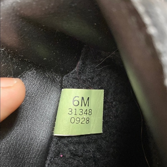 Timberland Genuine Leather Fleece Lined Black White Cream Boots Size 6M - Picture 15 of 16